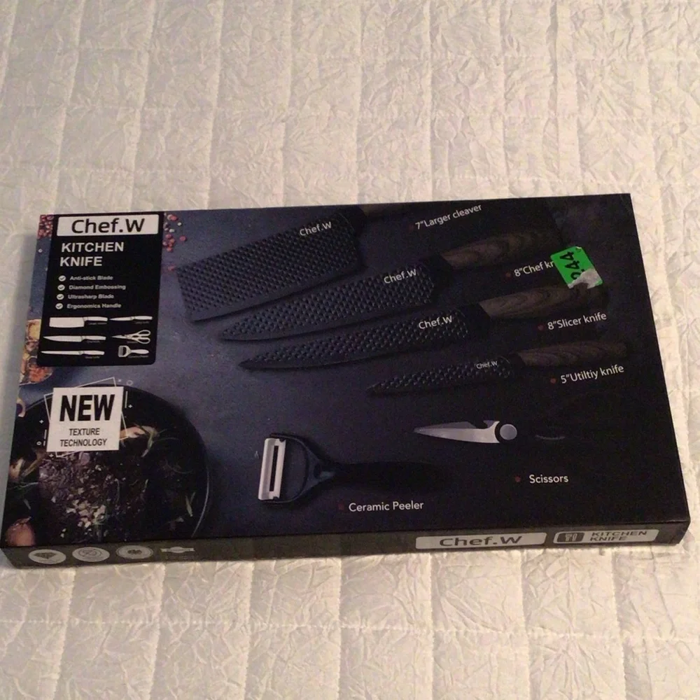 Chef.W Kitchen Knife Set with Peeler and Scissors